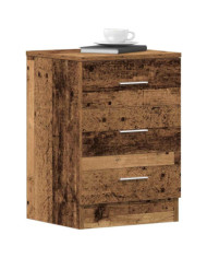 Table de chevet vieux bois 38x35x55 cm bois d'ingénierie | Mobilier & Déco
