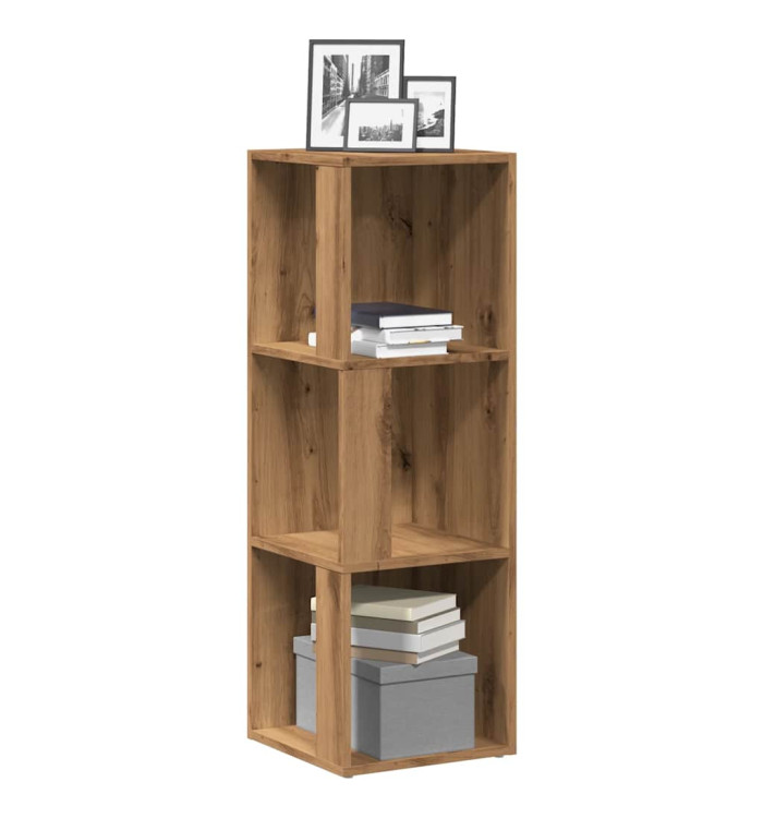Armoire d'angle chêne artisanal 33x33x100 cm bois d'ingénierie | Mobilier & Déco