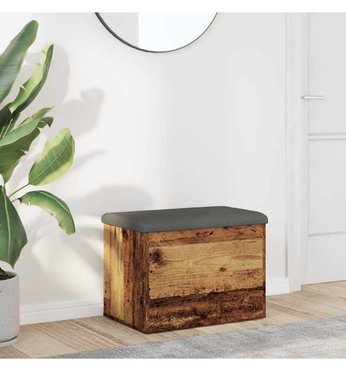 Banc de rangement vieux bois 62x42x45 cm bois d'ingénierie | Mobilier & Déco