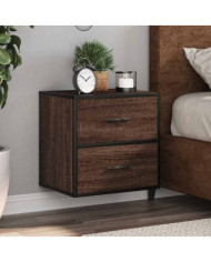 Table de chevet murale chêne marron 40x31x39,5 cm | Mobilier & Déco