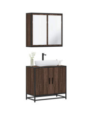 Ensemble de meubles de salle de bain 2 pcs Chêne marron | Mobilier & Déco