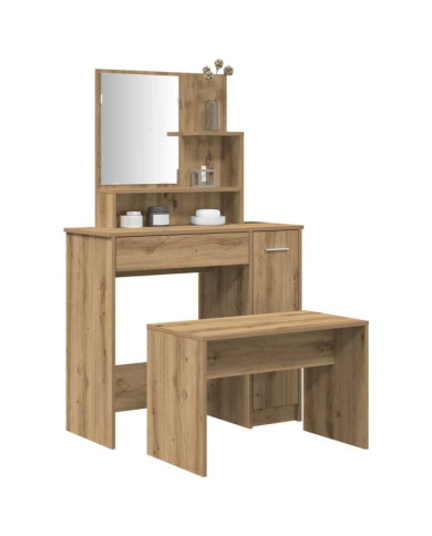 Ensemble de coiffeuse chêne artisanal bois ingénierie | Mobilier & Déco