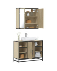 Ensemble de meubles de salle de bain 2 pcs chêne sonoma | Mobilier & Déco