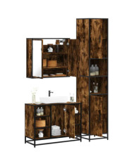 Ensemble de meubles de salle de bain 3 pcs Chêne fumé | Mobilier & Déco