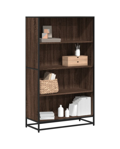 Bibliothèque chêne marron 80,5x35x139 cm bois d'ingénierie | Mobilier & Déco
