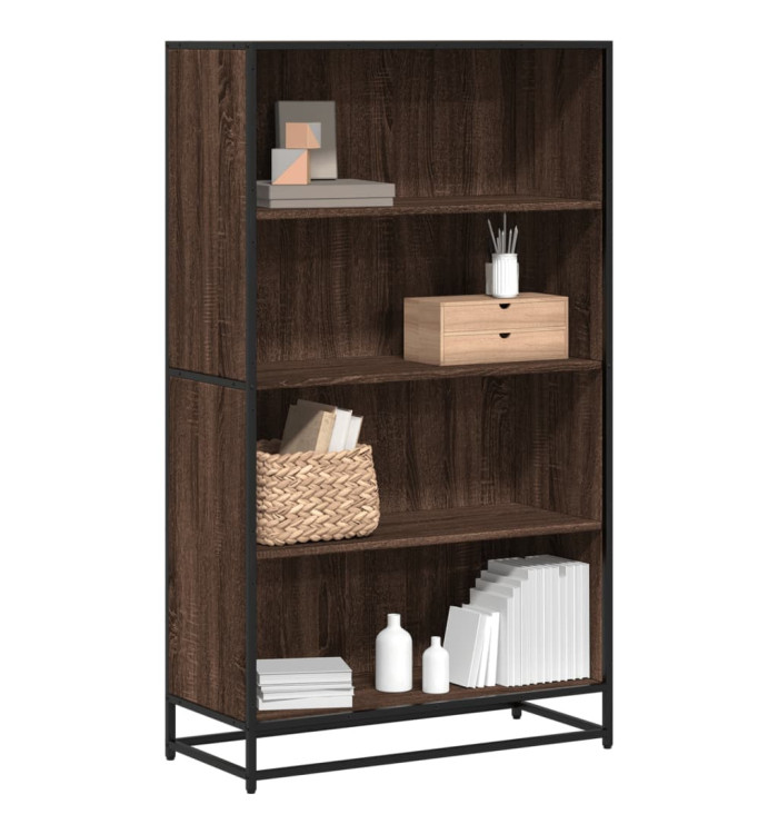 Bibliothèque chêne marron 80,5x35x139 cm bois d'ingénierie | Mobilier & Déco