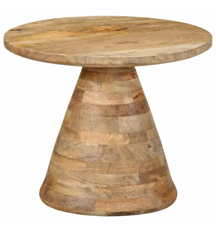 Table d'appoint Ø50x40 cm bois de manguier massif | Mobilier & Déco