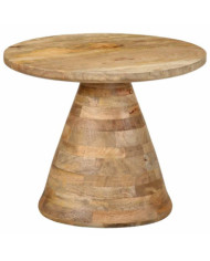 Table d'appoint Ø50x40 cm bois de manguier massif | Mobilier & Déco