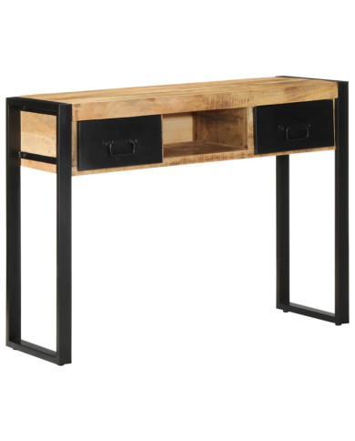 Table console 100x35x75 cm bois de manguier massif brut | Mobilier & Déco