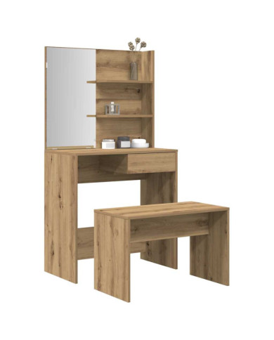 Ensemble de coiffeuse chêne artisanal bois ingénierie | Mobilier & Déco