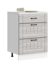 Armoire de cuisine Lucca sonoma gris bois ingénierie | Mobilier & Déco