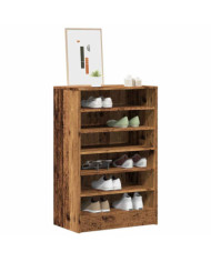Armoire à chaussures vieux bois 60x35x92 cm bois d'ingénierie | Mobilier & Déco