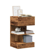Tables de chevet 2 pcs vieux bois 40x35x65 cm bois d’ingénierie | Mobilier & Déco