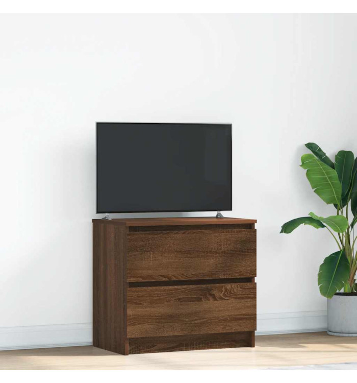 Meuble TV chêne marron 60x35x54 cm bois d'ingénierie | Mobilier & Déco