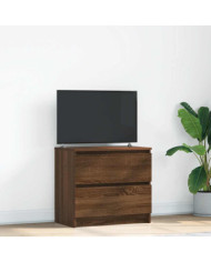 Meuble TV chêne marron 60x35x54 cm bois d'ingénierie | Mobilier & Déco