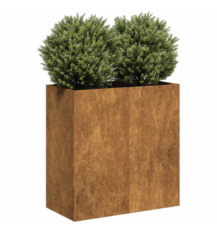 Jardinière rouillé 80x40x80 cm acier inoxydable | Mobilier & Déco