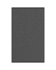 Paillasson noir et gris à rayures 90x150 cm | Mobilier & Déco
