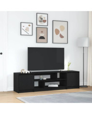 Meuble TV chêne noir 188,5x41x50 cm bois d'ingénierie | Mobilier & Déco