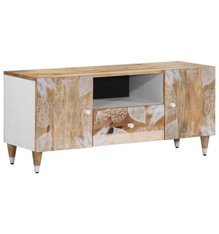 Meuble TV 105x33,5x46 cm bois massif de manguier | Mobilier & Déco