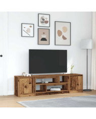 Meuble TV vieux bois 188,5x41x50 cm bois d'ingénierie | Mobilier & Déco