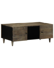 Table basse gris clair 100x54x40 cm bois massif de manguier | Mobilier & Déco