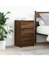 Tables de chevet avec 3 tiroirs 2 pcs chêne marron 39x35x65 cm | Mobilier & Déco
