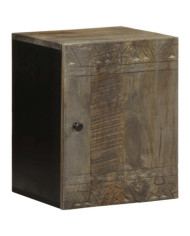 Armoire de salle de bain murale 38x33x48cm bois massif manguier | Mobilier & Déco