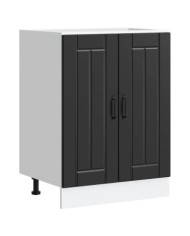 Meuble de base de lavabo Lucca noir bois d'ingénierie | Mobilier & Déco
