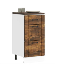 Armoire de cuisine Lucca chêne fumé bois ingénierie | Mobilier & Déco