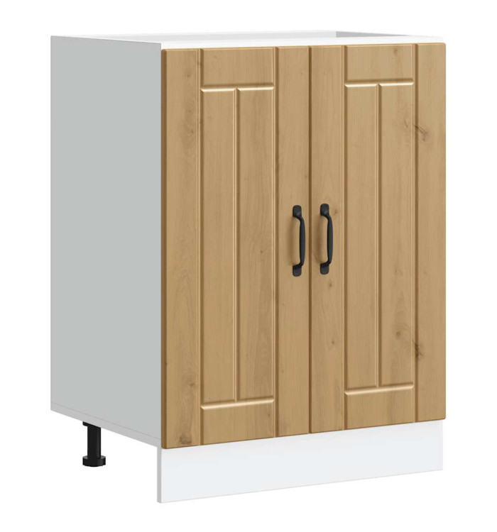 Meuble de base de lavabo Lucca chêne artisanal bois ingénierie | Mobilier & Déco