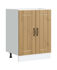 Meuble de base de lavabo Lucca chêne artisanal bois ingénierie | Mobilier & Déco