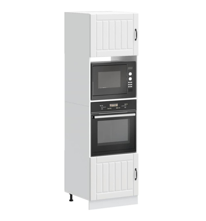 Armoires de four 2 pcs Kalmar blanc bois d'ingénierie | Mobilier & Déco