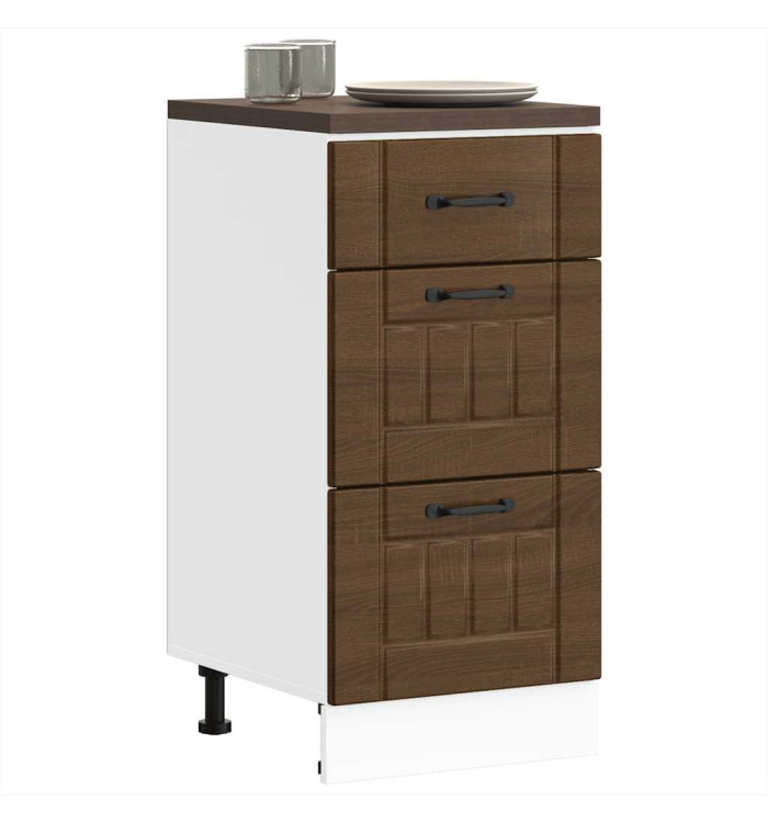 Armoire de cuisine Lucca chêne marron bois ingénierie | Mobilier & Déco