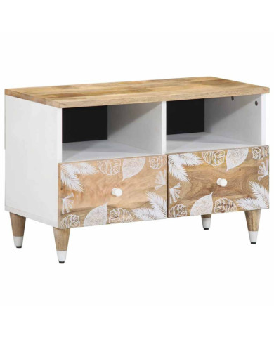 Meuble TV 70x33,5x46 cm bois massif de manguier | Mobilier & Déco