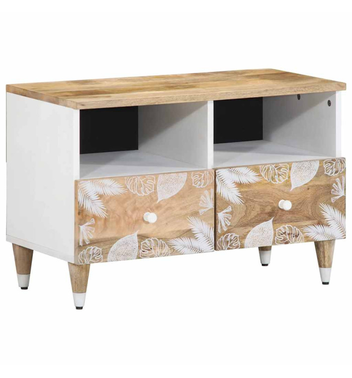 Meuble TV 70x33,5x46 cm bois massif de manguier | Mobilier & Déco