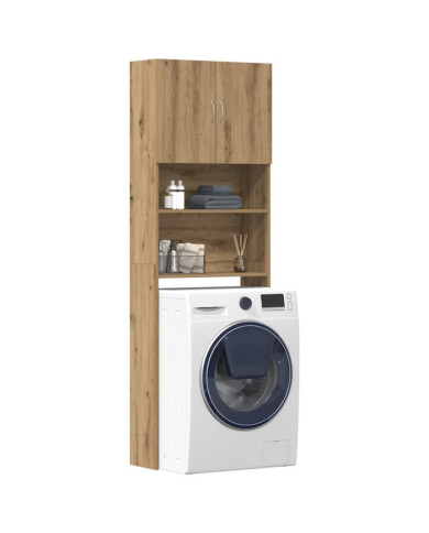 Meuble de machine à laver chêne artisanal bois d'ingénierie | Mobilier & Déco