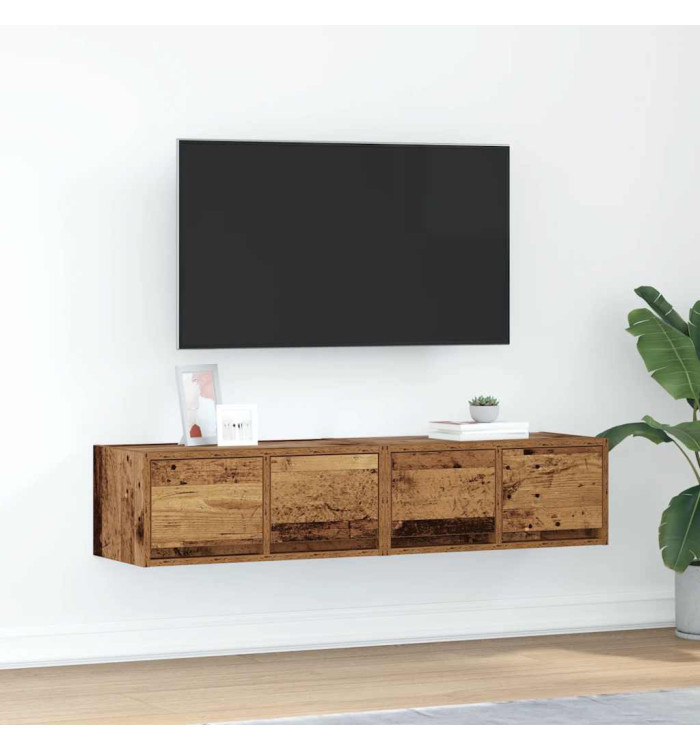 Meubles TV 2 pcs vieux bois 60x31x25,5 cm bois d'ingénierie | Mobilier & Déco