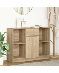 Buffet avec tiroir chêne sonoma 101x35x76 cm bois d'ingénierie | Mobilier & Déco