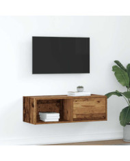 Meuble TV vieux bois 80x31x25,5 cm bois d'ingénierie | Mobilier & Déco