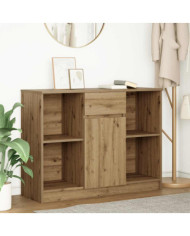 Buffet avec tiroir chêne artisanal 101x35x76 cm bois ingénierie | Mobilier & Déco