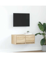 Meuble TV chêne sonoma 60x31x25,5 cm bois d'ingénierie | Mobilier & Déco