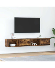 Meubles TV 2 pcs chêne fumé 80x31x25,5 cm bois d'ingénierie | Mobilier & Déco