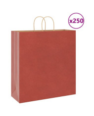 Sacs en papier 250 pcs avec poignées rouge 45x17x48 cm | Mobilier & Déco