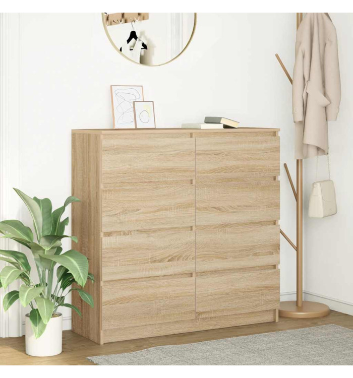 Buffet chêne sonoma 100x35x99 cm bois d'ingénierie | Mobilier & Déco
