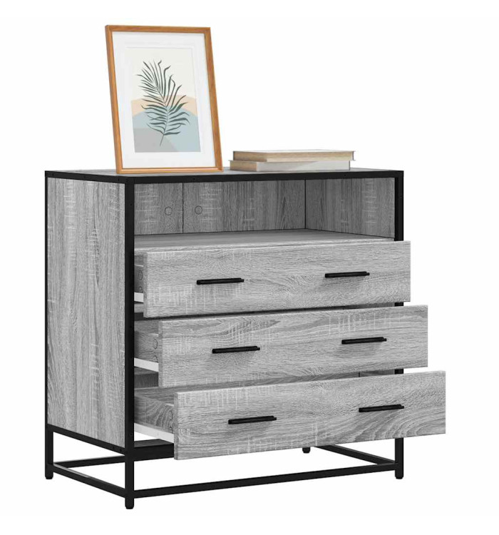 Commode sonoma gris 70x41x70 cm bois d'ingénierie | Mobilier & Déco