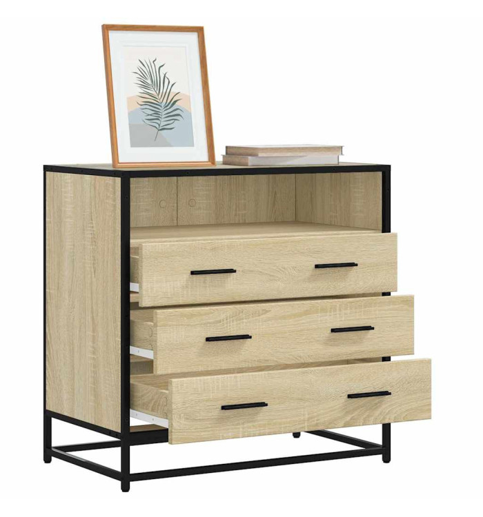Commode chêne sonoma 70x41x70 cm bois d'ingénierie | Mobilier & Déco