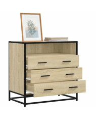 Commode chêne sonoma 70x41x70 cm bois d'ingénierie | Mobilier & Déco
