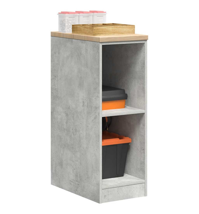 Armoire de rangement de garage gris béton 30x51x85 cm bois pin | Mobilier & Déco
