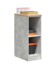 Armoire de rangement de garage gris béton 30x51x85 cm bois pin | Mobilier & Déco