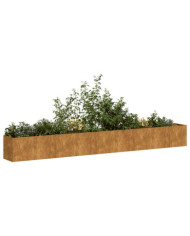 Jardinière rouillé 360x40x40 cm acier inoxydable | Mobilier & Déco